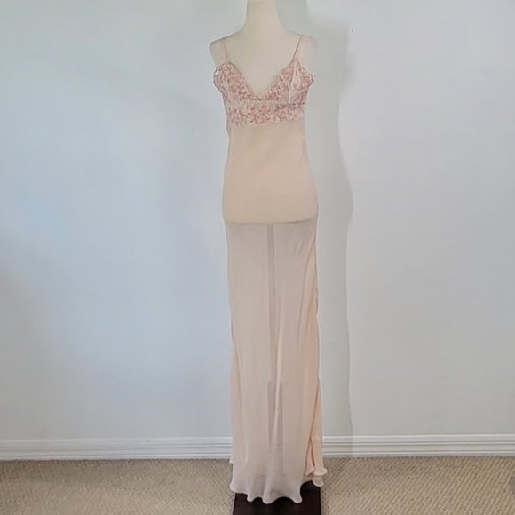 FREE PEOPLE  midnight magic maxi slip dress Sz M  NEW - Picture 3 of 10